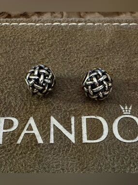 2 Authentic Retired Pandora Forever Entwined Charms